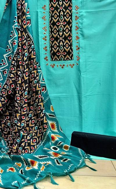 IKKAT BY VT COTTON EMBROIDERY SUIT WHOLESALER IN INDIA